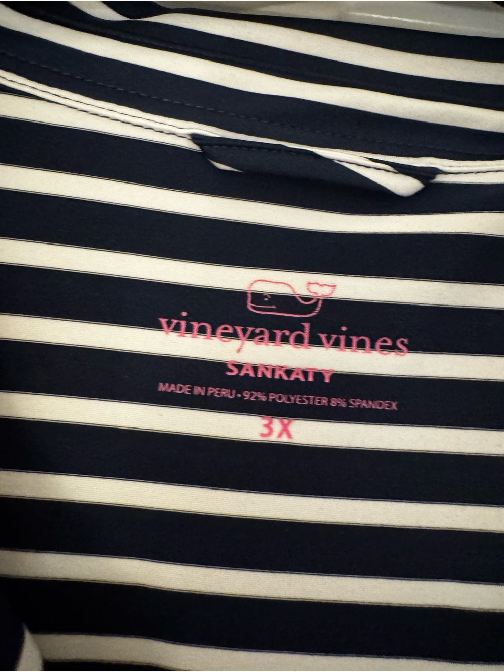Vineyard Vines Navy & White Striped Sankaty Polo Dress - Picture 2 of 2